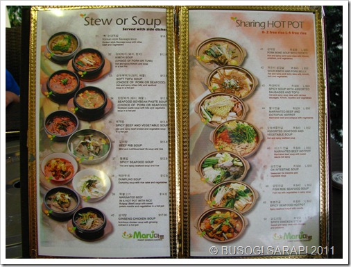 Maru Korean Restaurant Brisbane Menu Maru Korean Restaurant Brisbane Menu